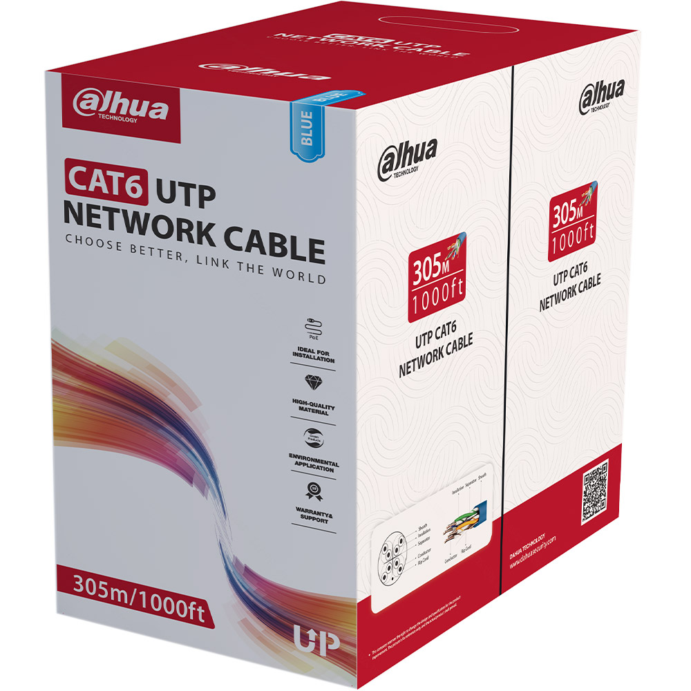 CAT6 UTP-Kabel, 305 m, blau