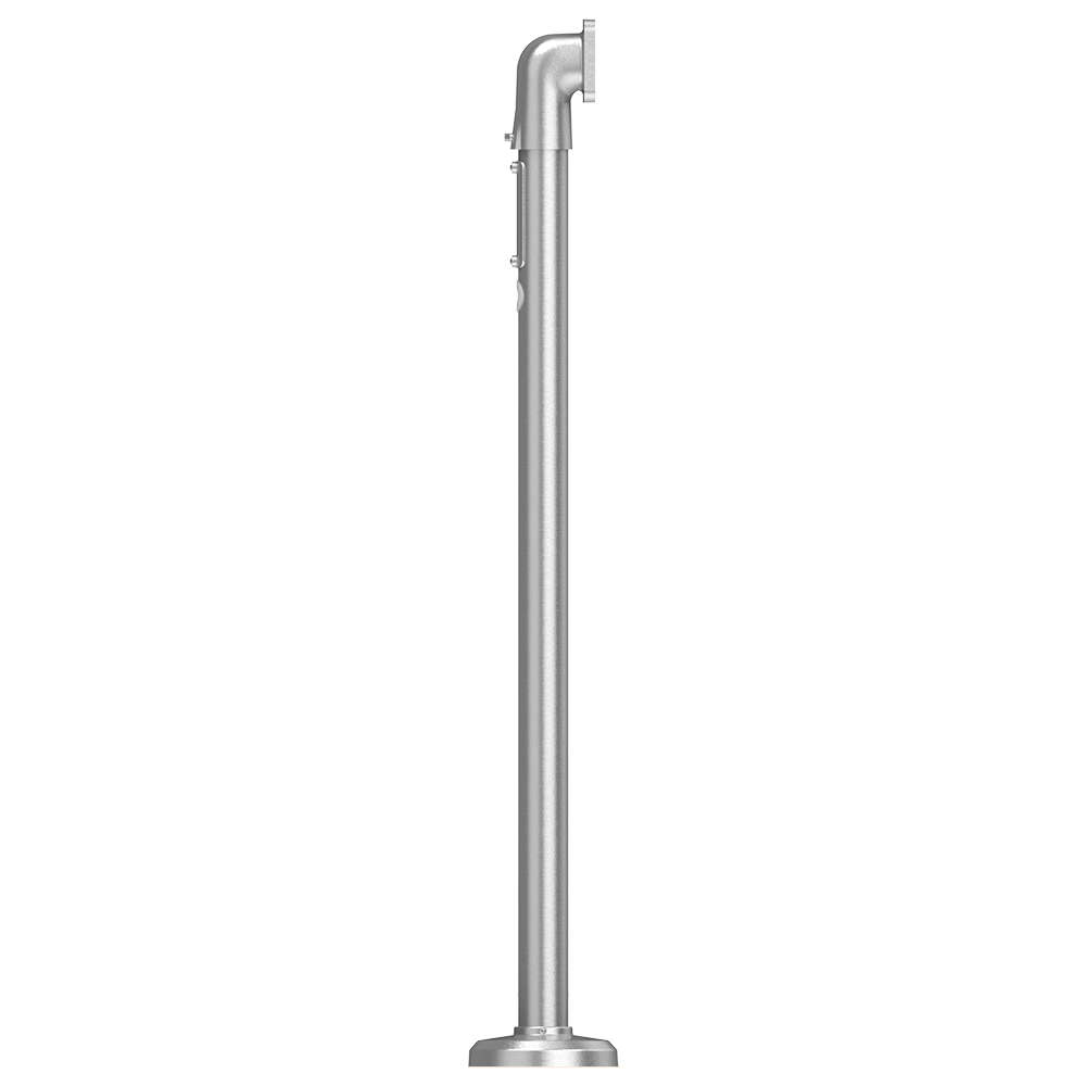 stahl, Standlampe, verstellbar, silber, fußplatte