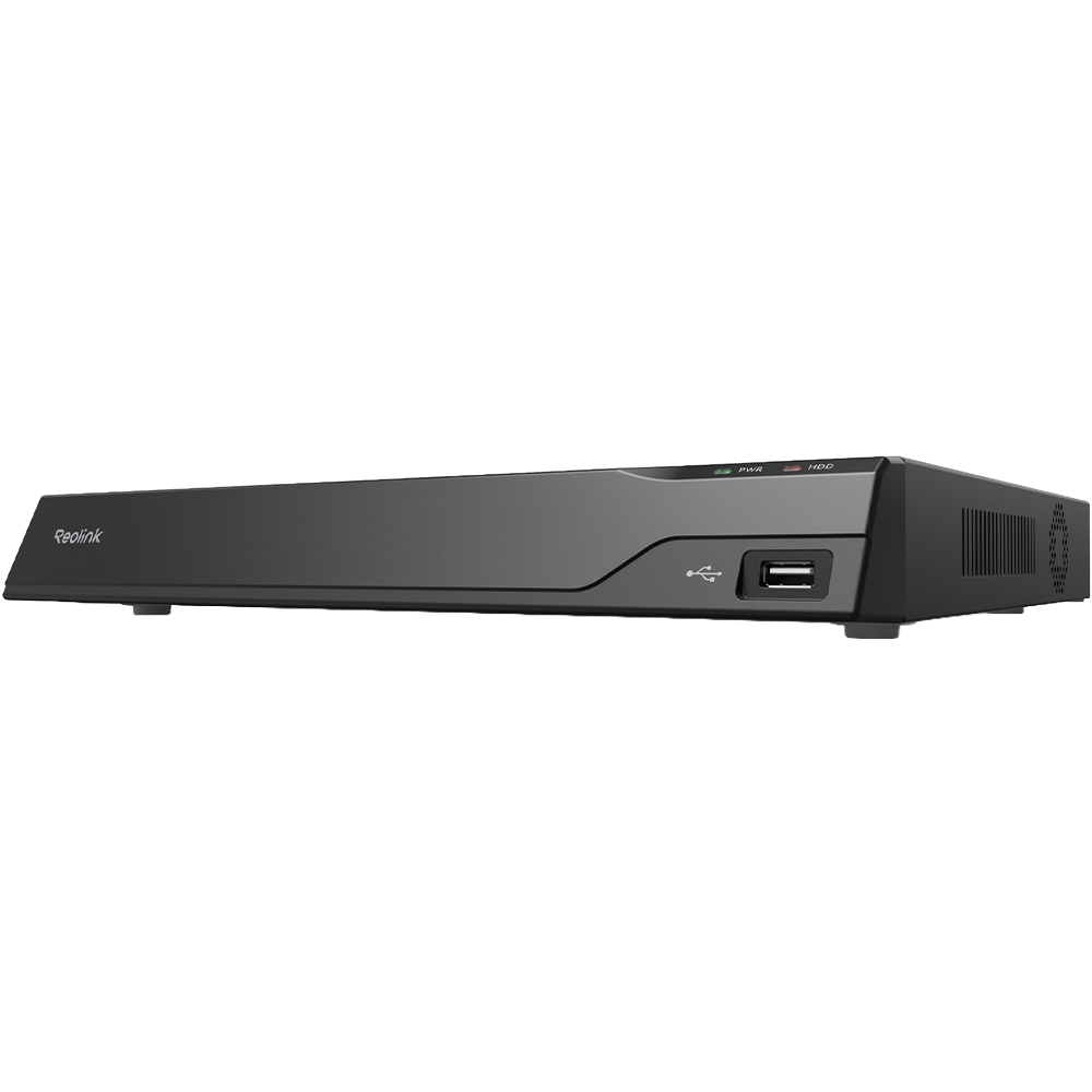 Professional IP-PoE-Rekorder, 16 Kanäle, 24 Kanäle IP, 16 Kanäle PoE, 2x SATA à 16 TB, schwarz
