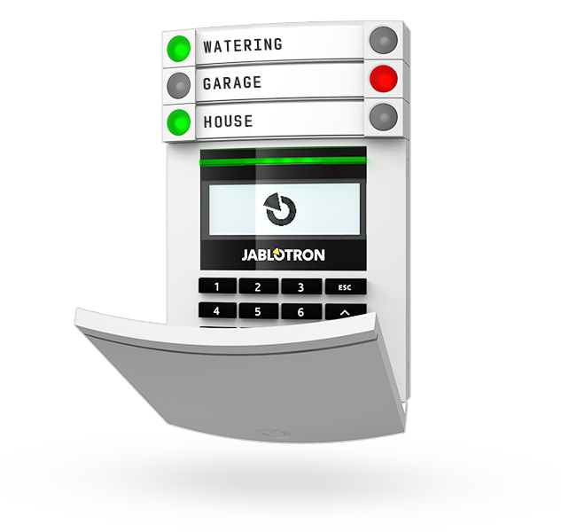 JA-114E-WH Jablotron BUS-Bedienteil mit LCD Display, Tastatur und RFID- Lesegerät weiß-3