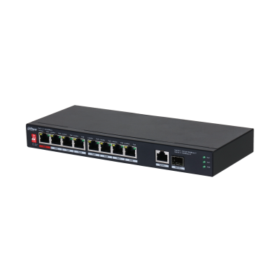Dahua 10-Port PoE-Switch, unmanaged, 8x Poe-Ports, 96W