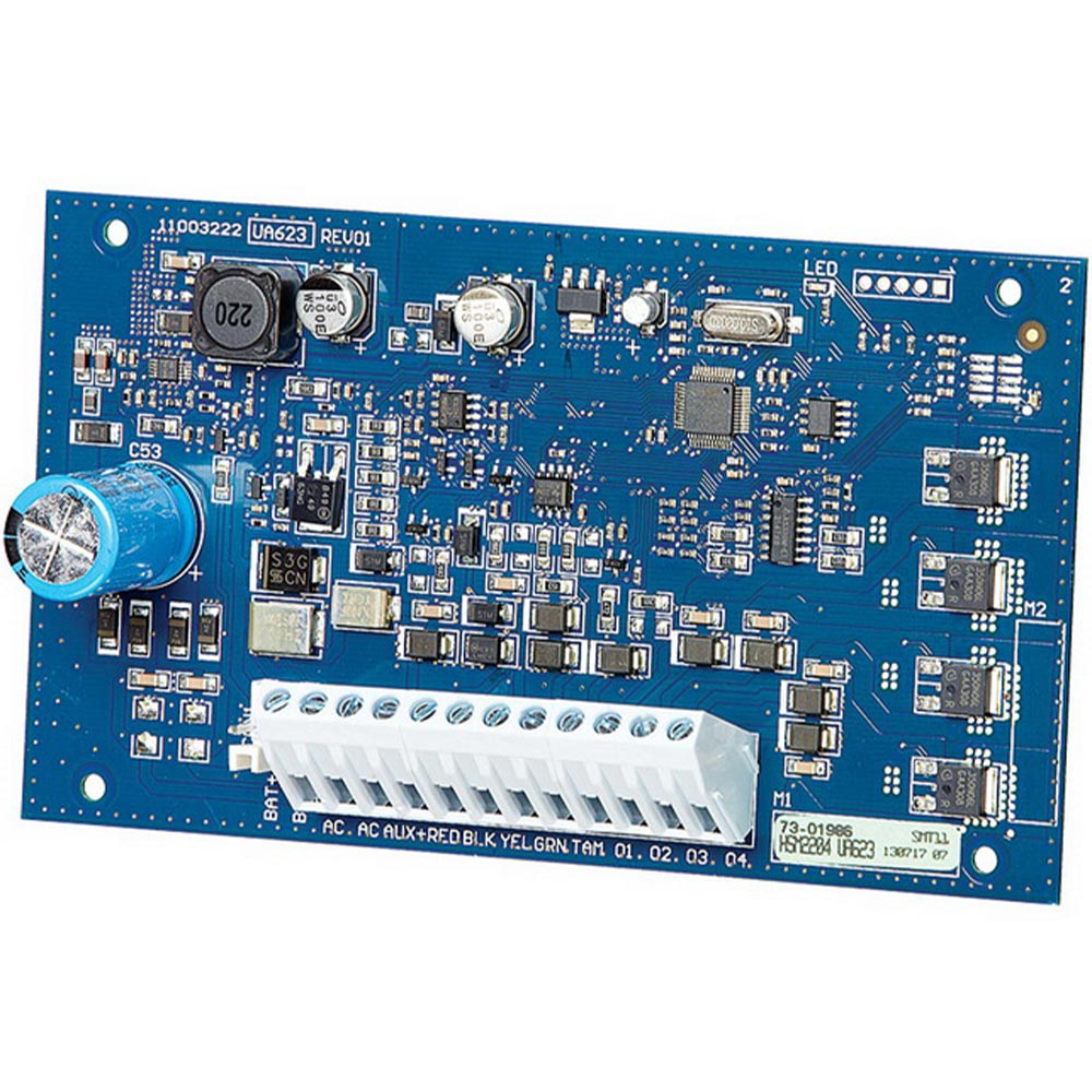 PCB, Leiterplatte, Elektronikplatine, blaue Leiterplatte, Steckverbinderleiste