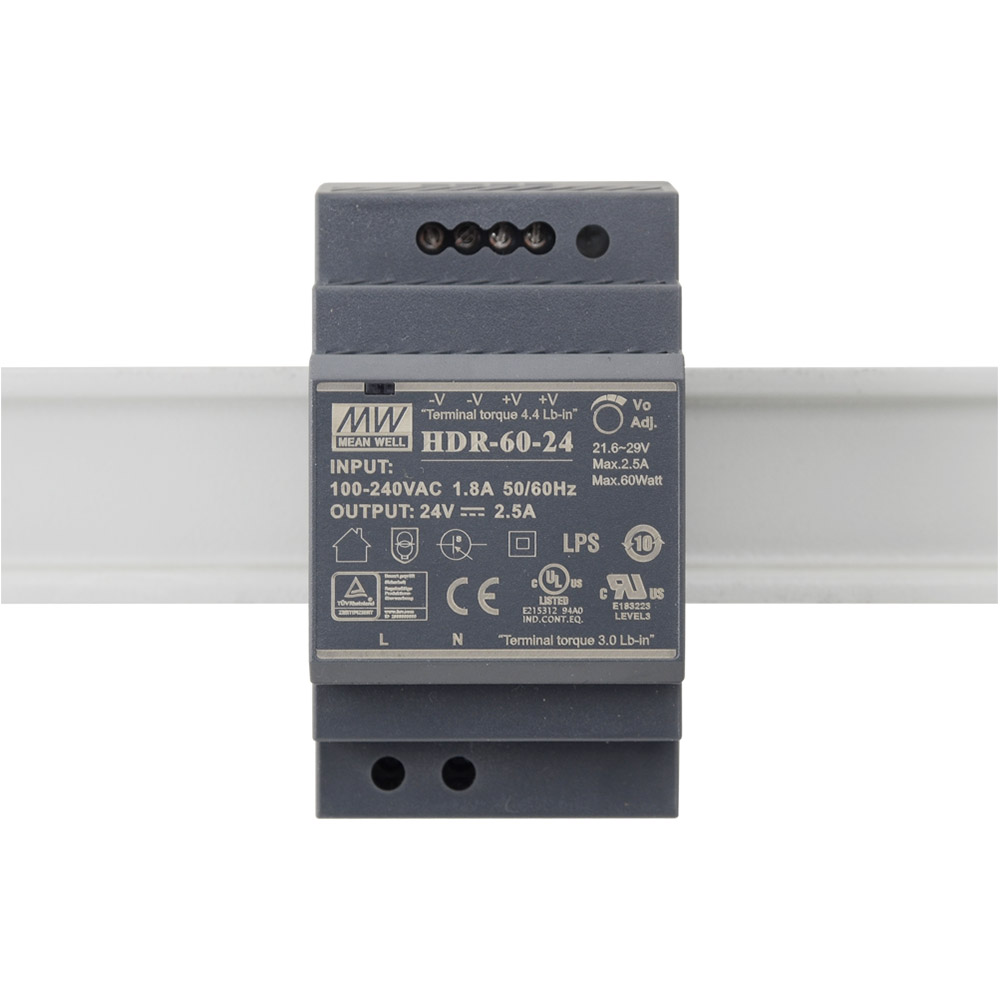 Hutschienennetzteil 24VDC, 3,83A, 92W, DIN-Schiene, schwarz-5