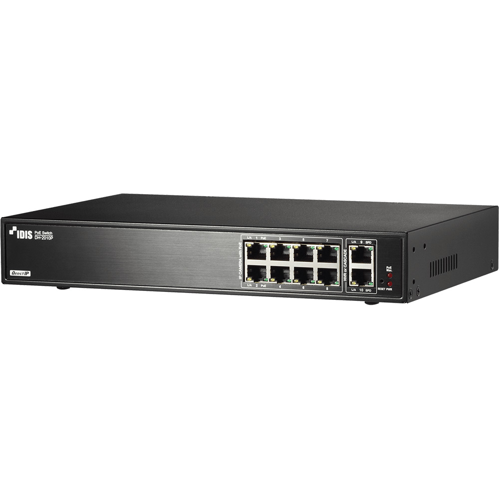 IDIS PoE-Switch, 10 Ports, 8 Ports PoE-1