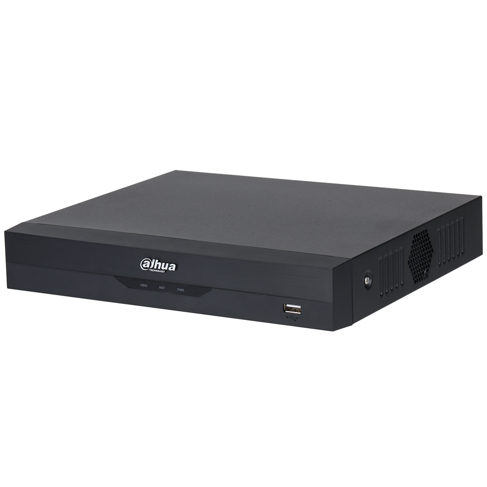 HD-CVI-Rekorder, 4 Kanäle, 6 Kanäle IP, 1x SATA à 16 TB, 1U, schwarz