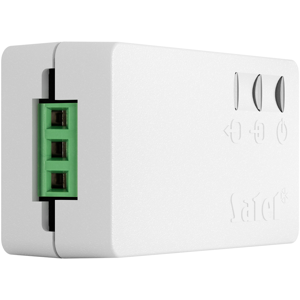 elektronischer adaptor, 3-poliger stecker, grüner anschluss, rechteckiges gehäuse, wandeln modul