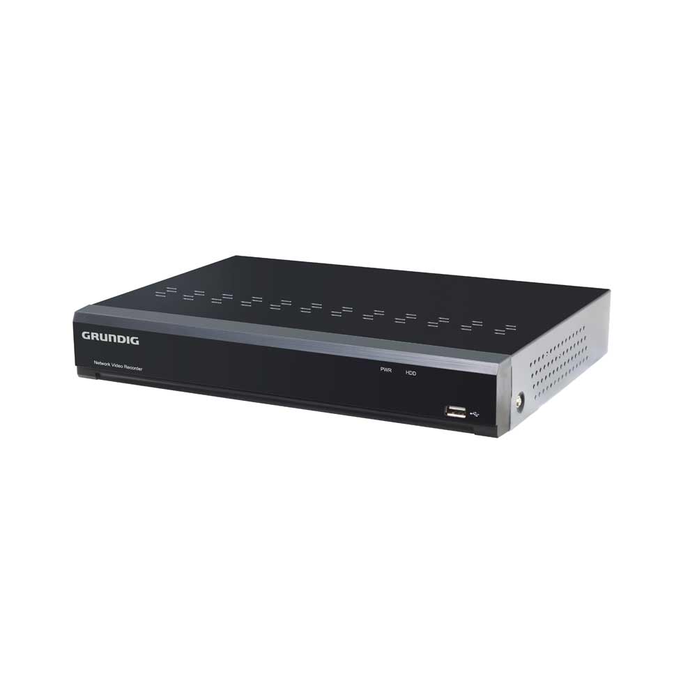 Grundig IP-Rekorder, 8 Kanäle, PoE: 8x, max. 8MP, H.265+, 2 SATA à 10TB-1