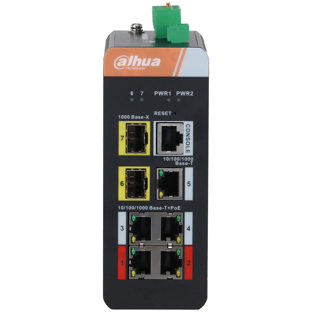 Industrial ethernet switch, 8000 series, RJ45 ports, PoE capable, DIN rail module