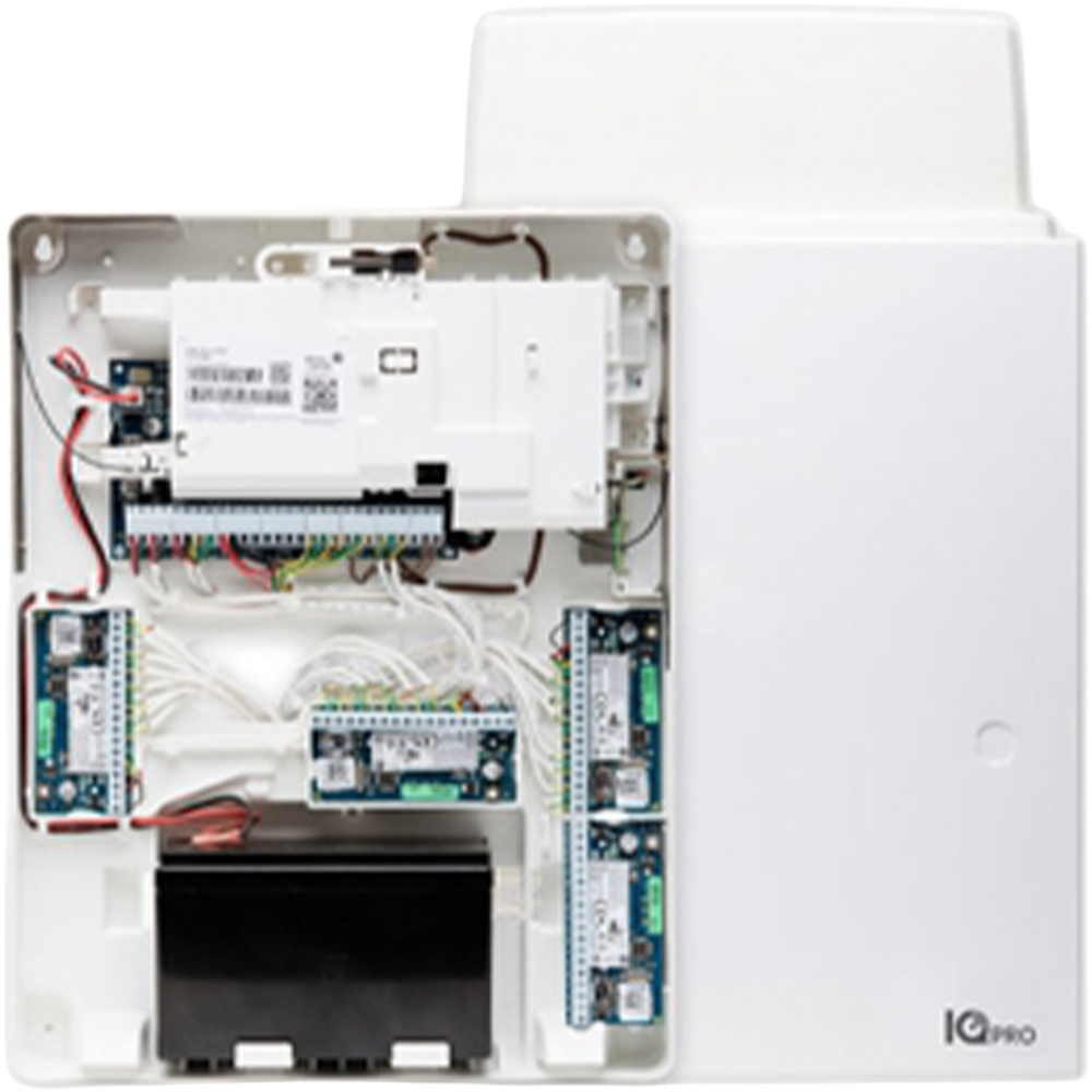 elektronischer sicherheitsalarm, baugruppenkonsole, montageplatte, kabelbündel, integrated schakelkast