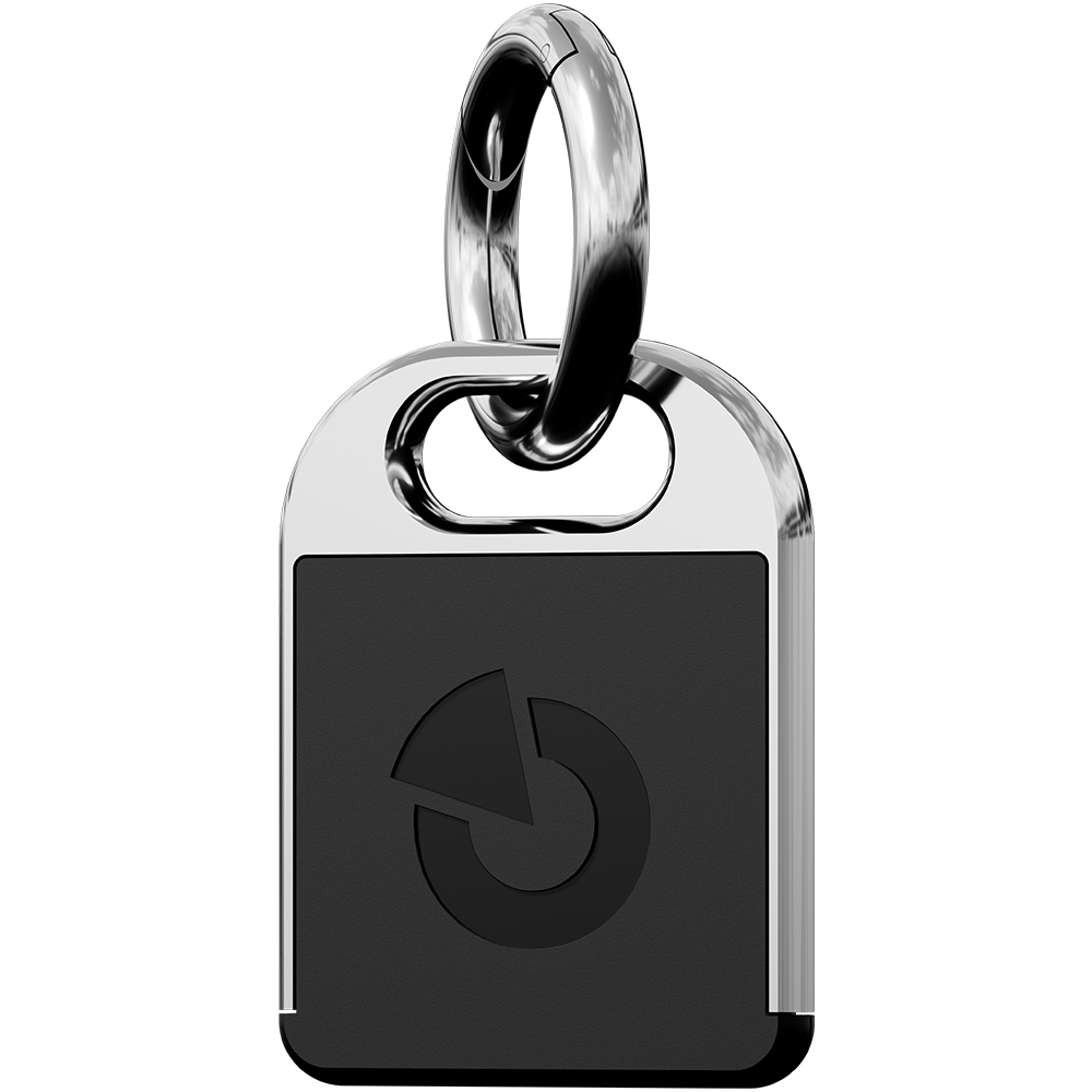 Dual LF-HF UID Metall-Schlüsselanhänger, 125kHz/13,56MHz, schwarz/chrom