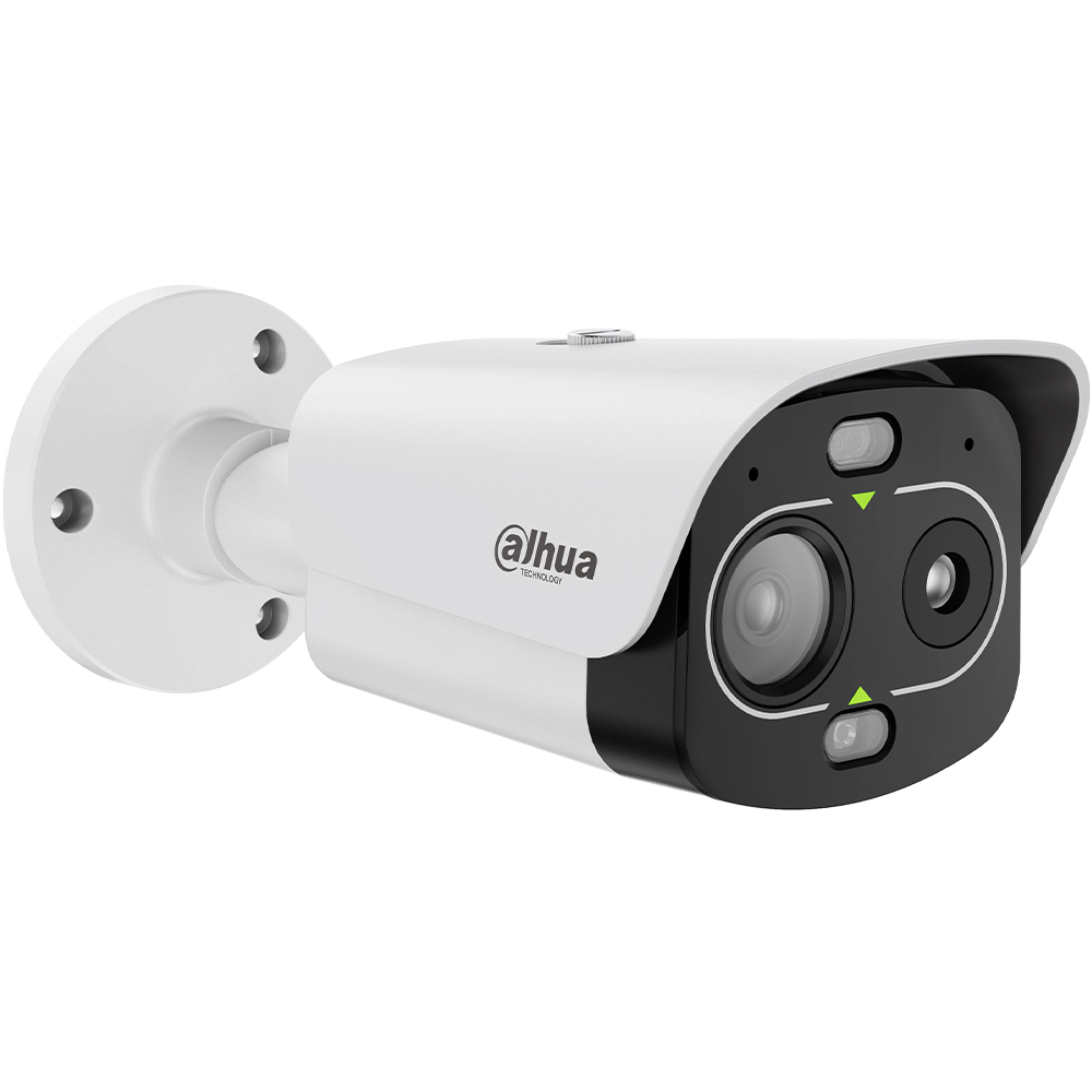 IP-Thermal-Bullet-Kamera, 4 MP, 10/12 mm, IR 50 m, IP67, IK10, weiß