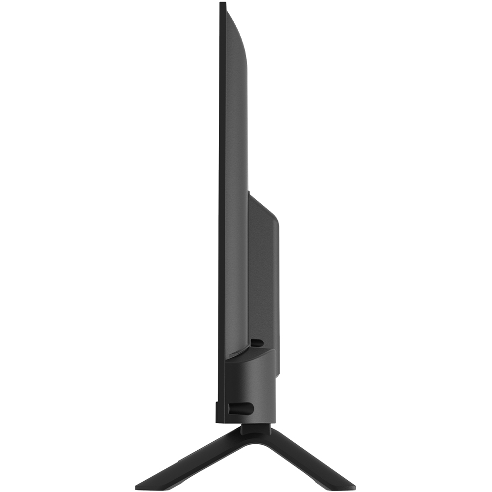 Seitenansicht Monitor in schwarz mit Standfuß