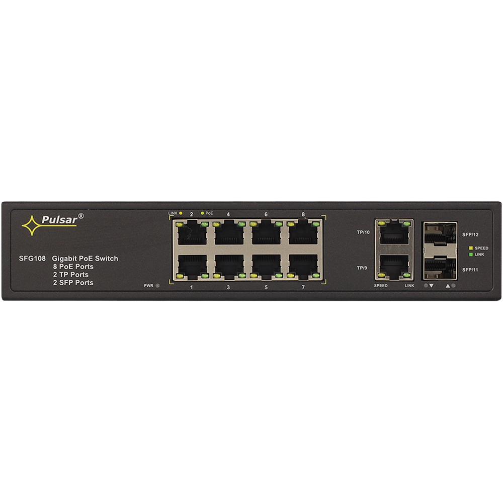 Pulsar PoE-Switch SFG108-90W