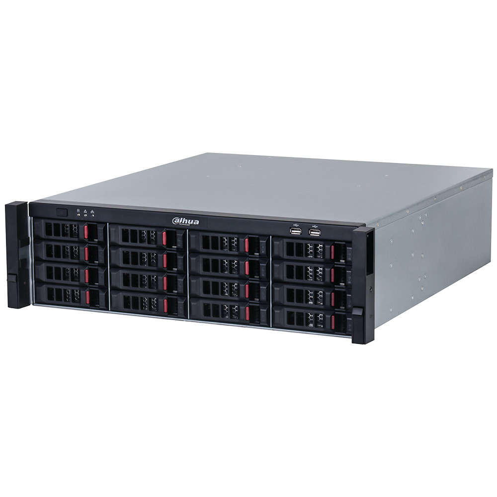 Video-Server, 256 Kanäle IP, 16x SATA à 20 TB, 3U, schwarz