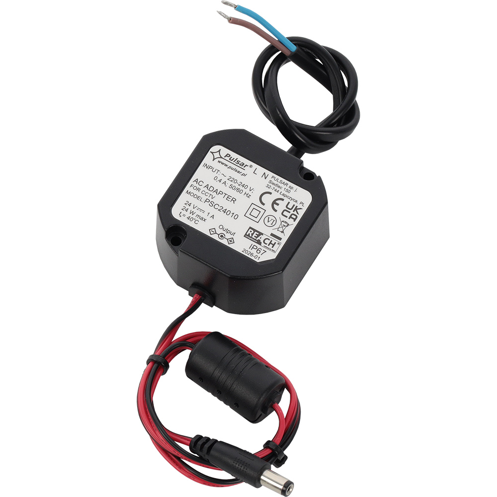 Impuls-Netzteil, 24V DC/1A, IP67, Einbau, 0,5 m