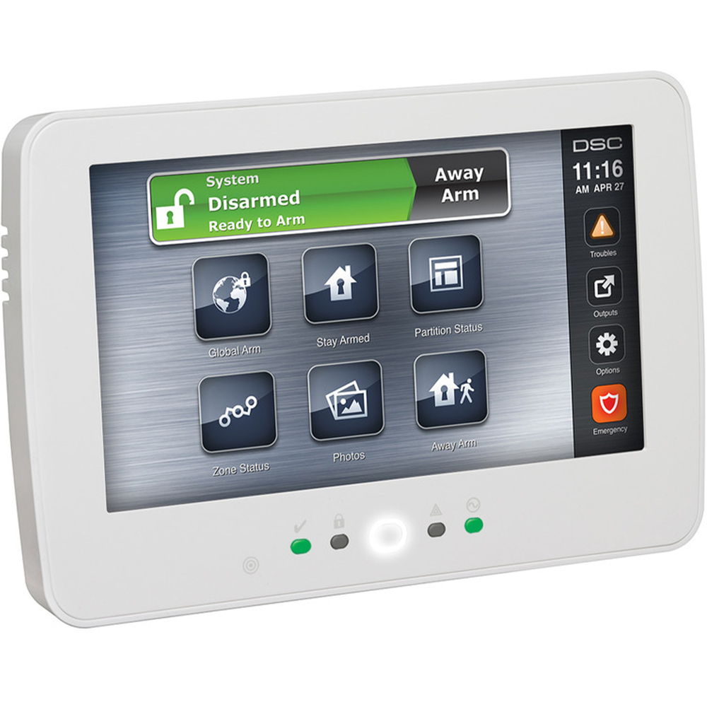 Alarmpanel, Sicherheitspanel, Touchscreen, Entsichert, Arm-Status