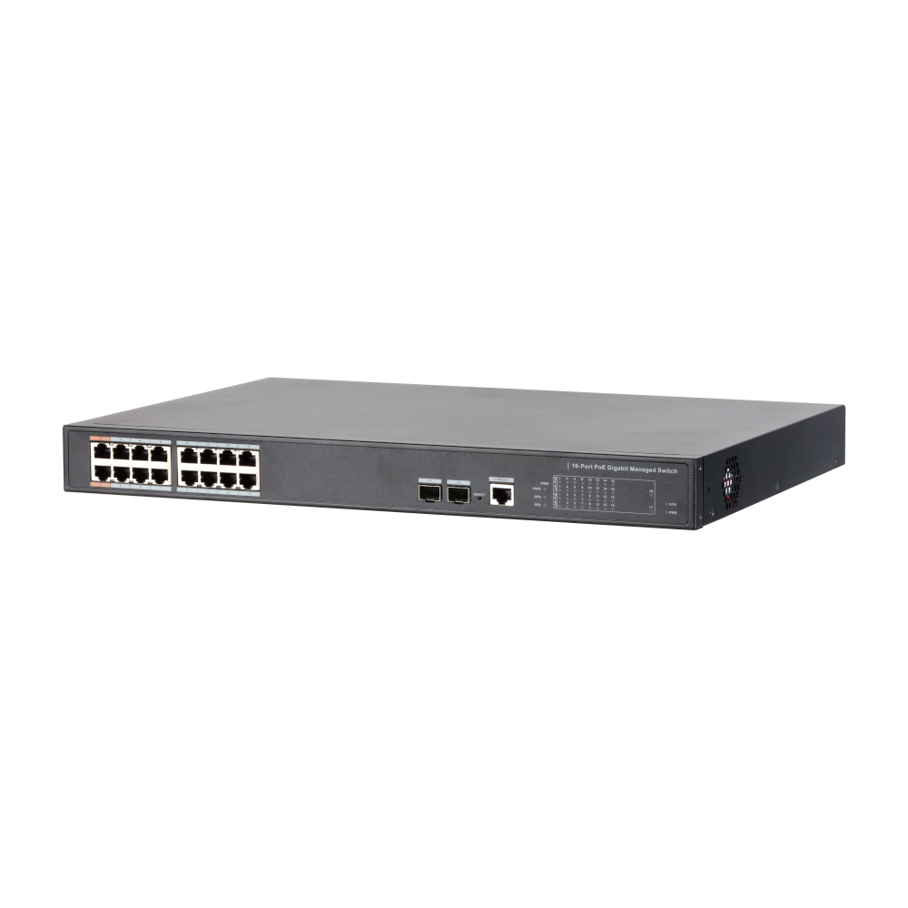 Dahua PoE-Switch, 16x PoE-Ports (mit Gigabit Ports), 240W