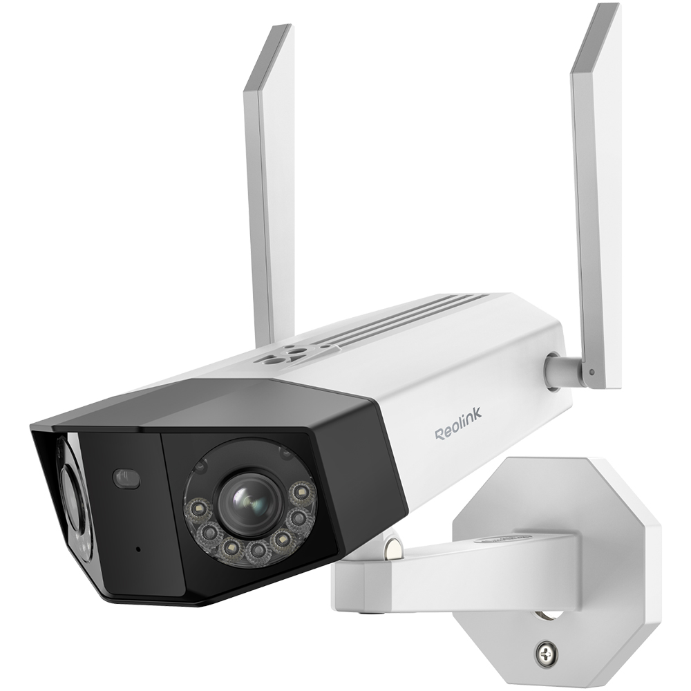 IP-WLAN-Panorama-Kamera, 16 MP, 2,8 mm, IR 30 m, IP67, NDAA, weiß