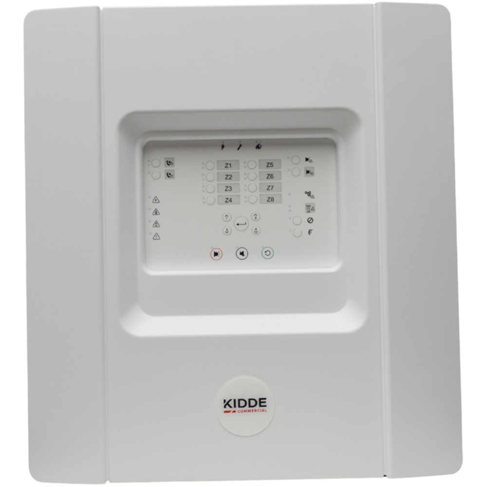 Konventionelle Brandmeldezentrale, 8 MG, IP30, weiß