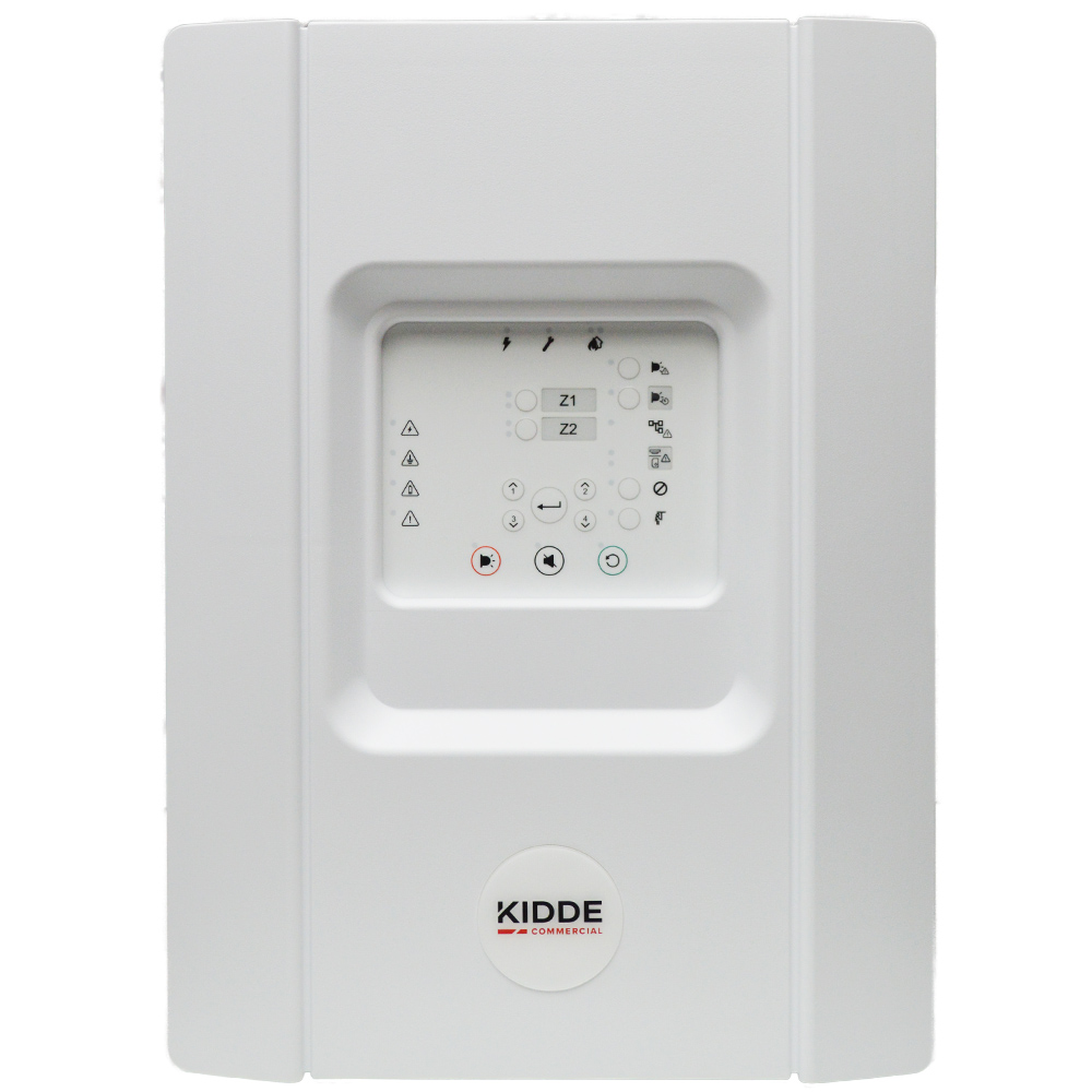 Konventionelle Brandmeldezentrale, 2 MG, IP30, weiß