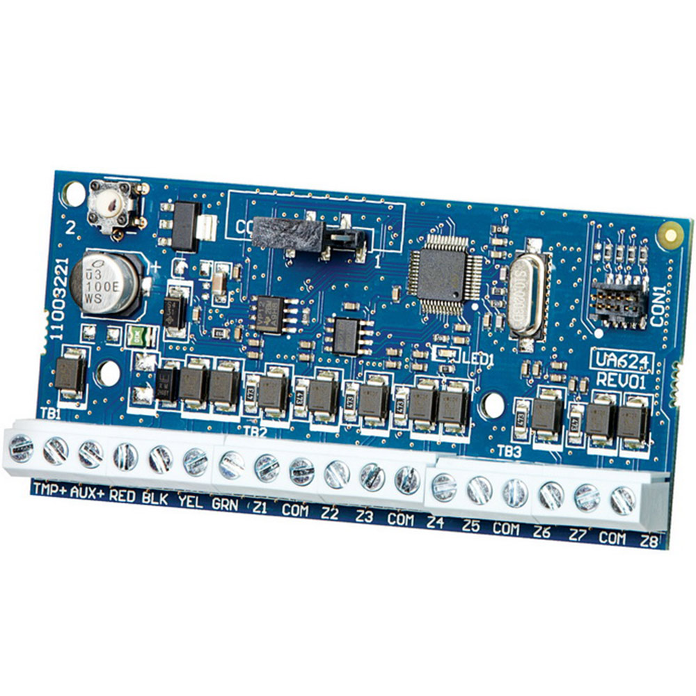 Schaltkreisplatine, Leiterplatte, Klemmblock, elektronische Bauelemente, blaue Platine