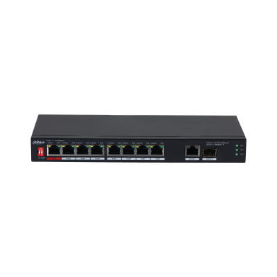 Dahua 10-Port PoE-Switch, unmanaged, 8x Poe-Ports, 96W-1