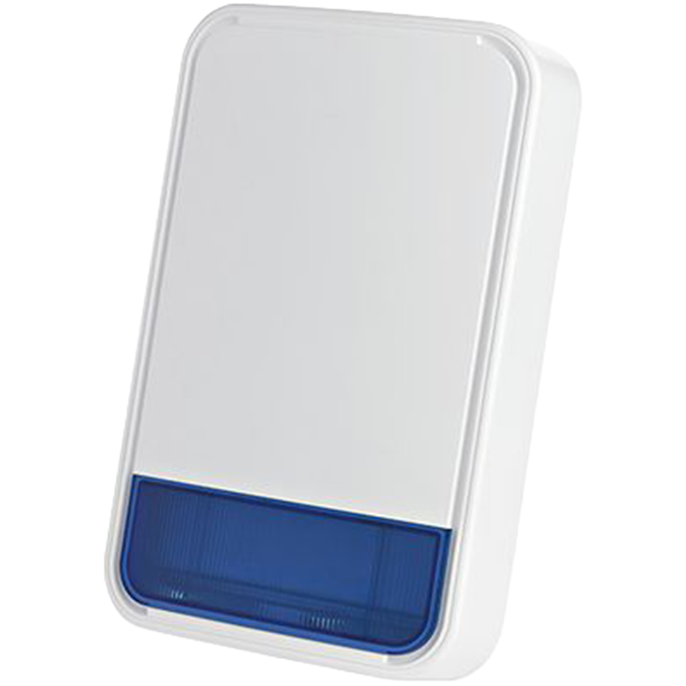 PowerG Außensirene, blaue Kalotte, weiß, 110 db