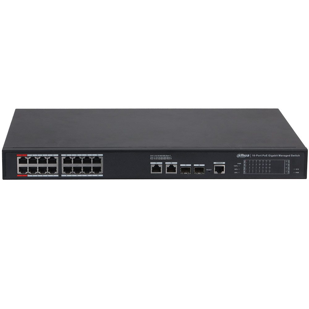 Dahua Switch, 20 Ports, 16 Ports PoE, managed-2
